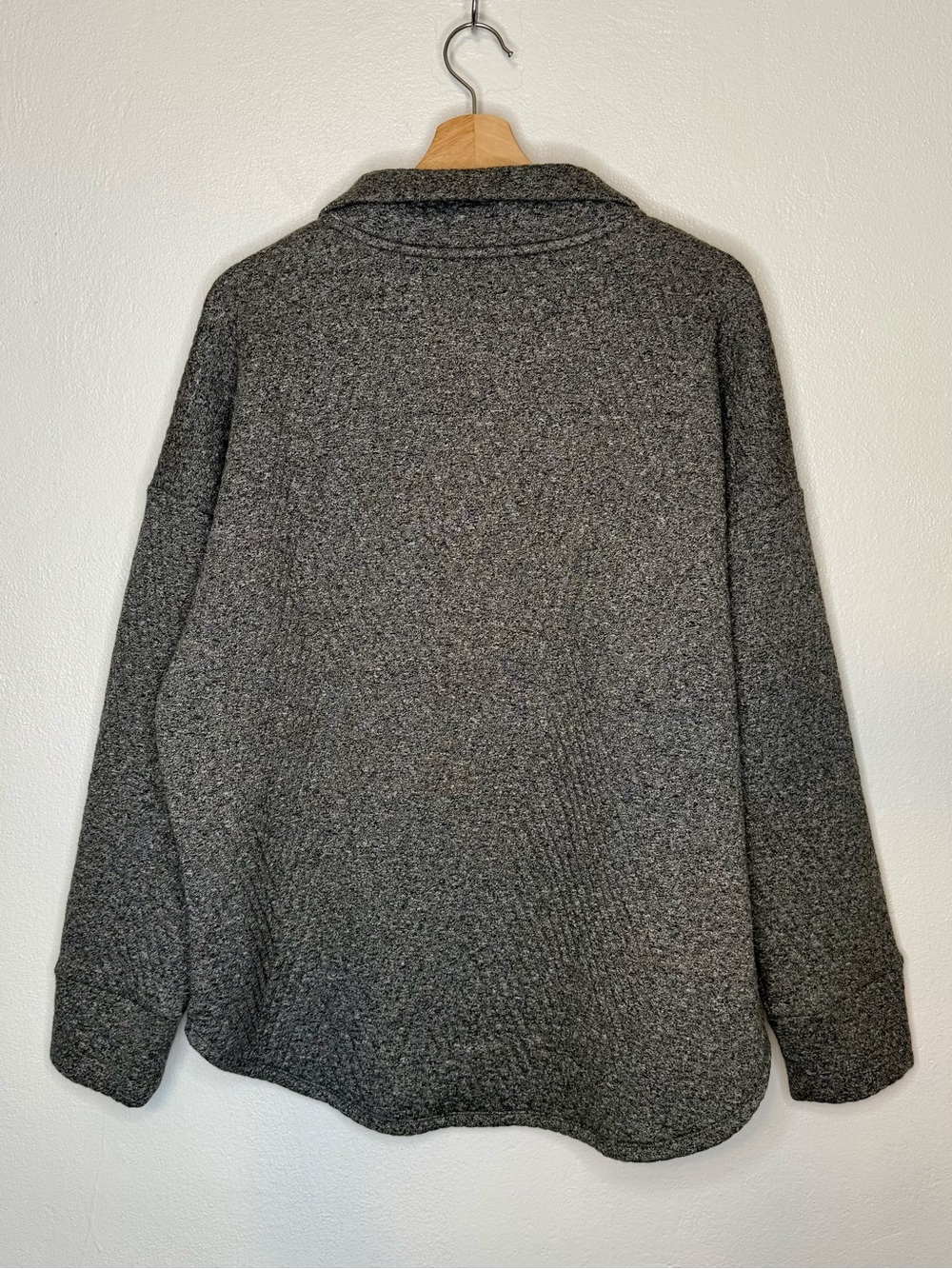 GapFit Quilted Jacquard Half-Zip Pullover New Heather Gray Womens Size Large NWT - Picture 14 of 16